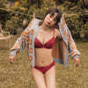 曼黛瑪璉 Mode Marie Bra 【性感迷人】無限包覆 內衣 B-F杯 (深遂紅)