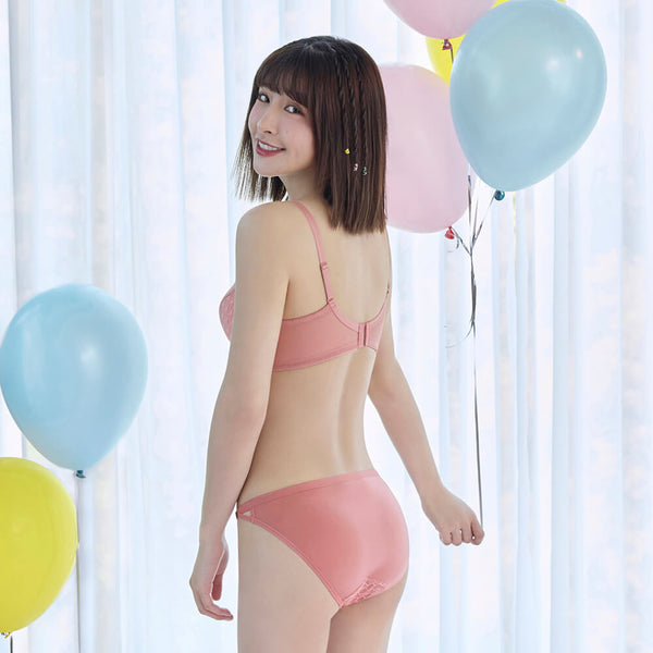 【軟鋼圈Push-Up】啵提集中胸圍 B-F杯(玫紅粉)