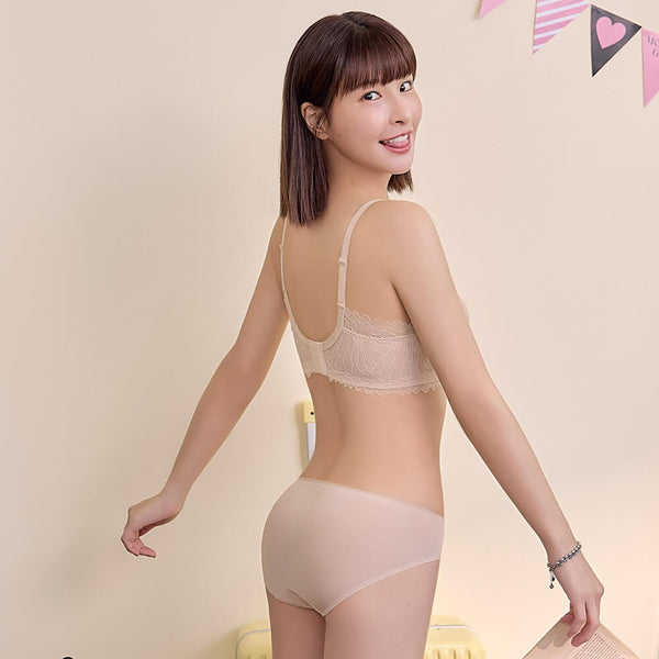 曼黛瑪璉 Mode Marie Bra 【包覆副乳】啵提胸圍 軟鋼圈 B-F杯 (復古灰/幻影綠/粉透膚)