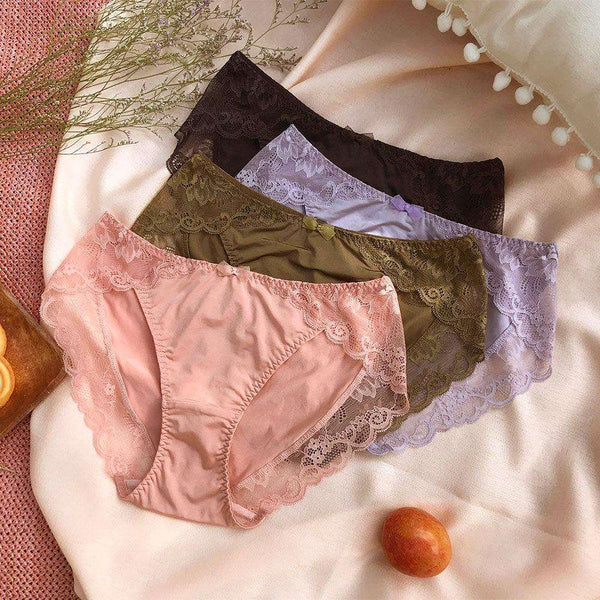 曼黛瑪璉 Mode Marie Panty 【無比集中】低腰三角內褲 (希臘藍/迷霧綠/溫潤粉/藤紫)