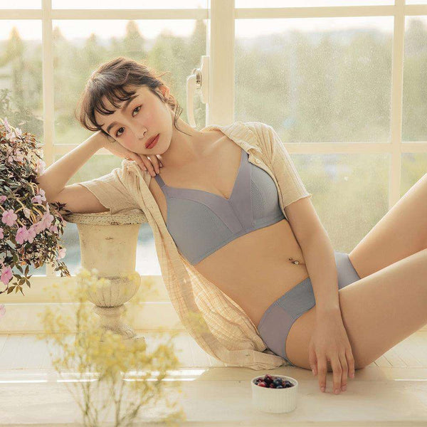 曼黛瑪璉 Mode Marie Bra 【無痕包覆】無鋼圈內衣 B-D杯 (百搭藍)