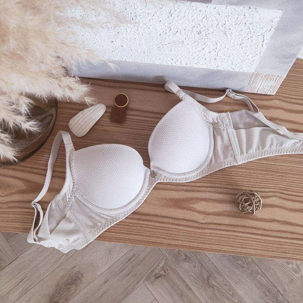 曼黛瑪璉 Mode Marie Bra 【舒適無痕】保氧水潤白內衣 B-E杯(裸灰棕)