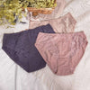 曼黛瑪璉 Mode Marie Panty 【Mode Marie】Hibra 中腰三角綿內褲 (薄霧膚/花妍粉/蒼鷺紫)