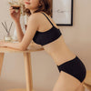 曼黛瑪璉 Mode Marie Bra 【Mode Marie】無鋼圈 低腰高衩三角內褲(自在藍/粉膚/黑)