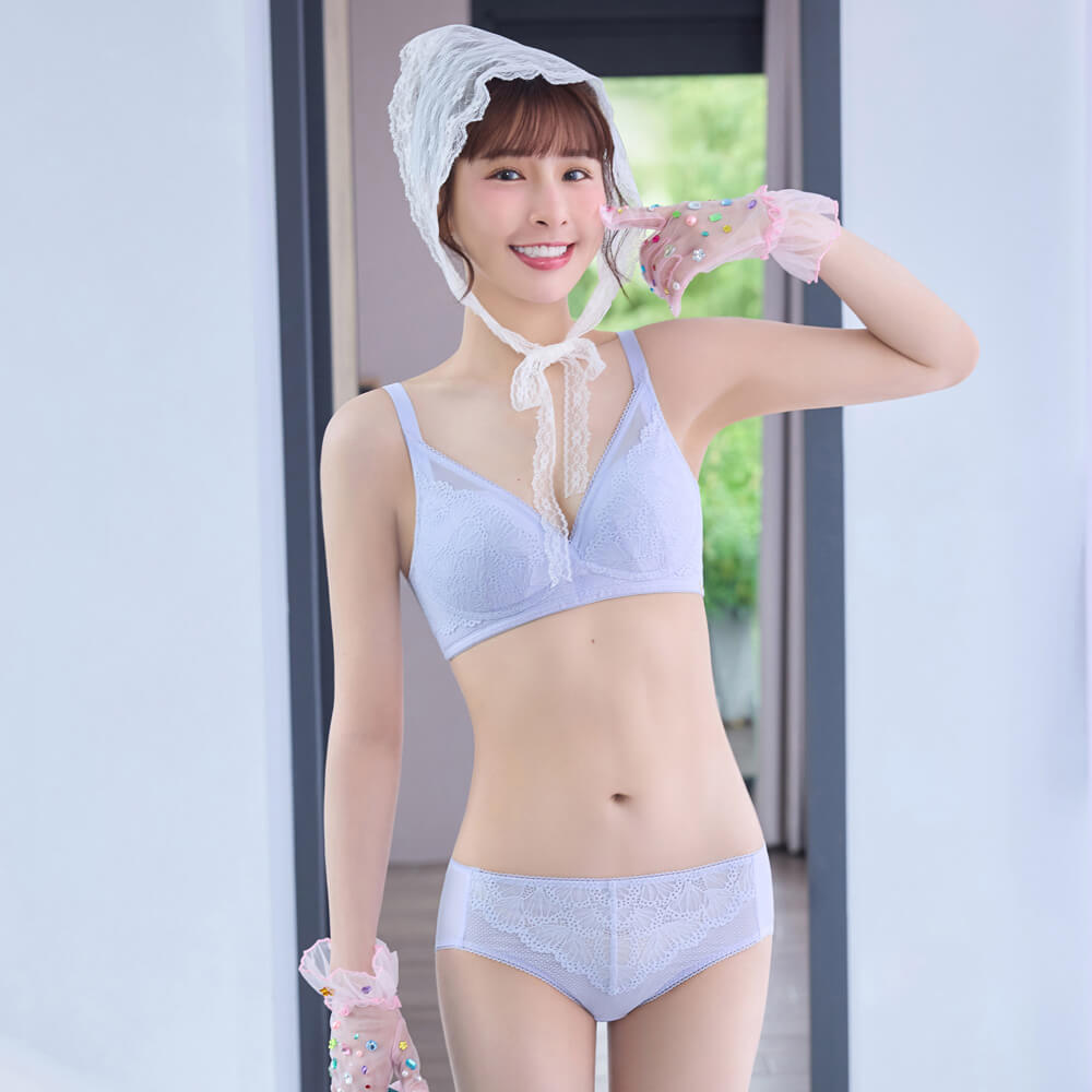 【無鋼圈】 低腰寬邊三角內褲 (晨曦藍/天然灰/暮莓紫)