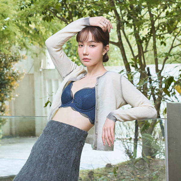 【修飾顯薄】HiBra胸圍 B-G杯 (深海藍)