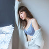 【全面包覆】V極線 集中胸圍 B-E杯 (灰霧藍)
