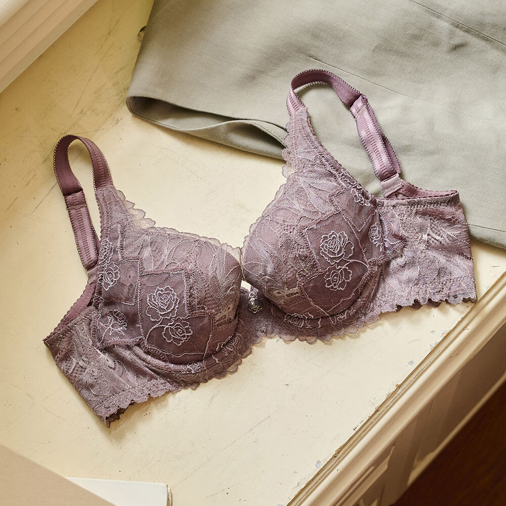 曼黛瑪璉 Mode Marie Bra 【集中飽滿】雙弧胸圍 B-G杯 (鳶紫褐)