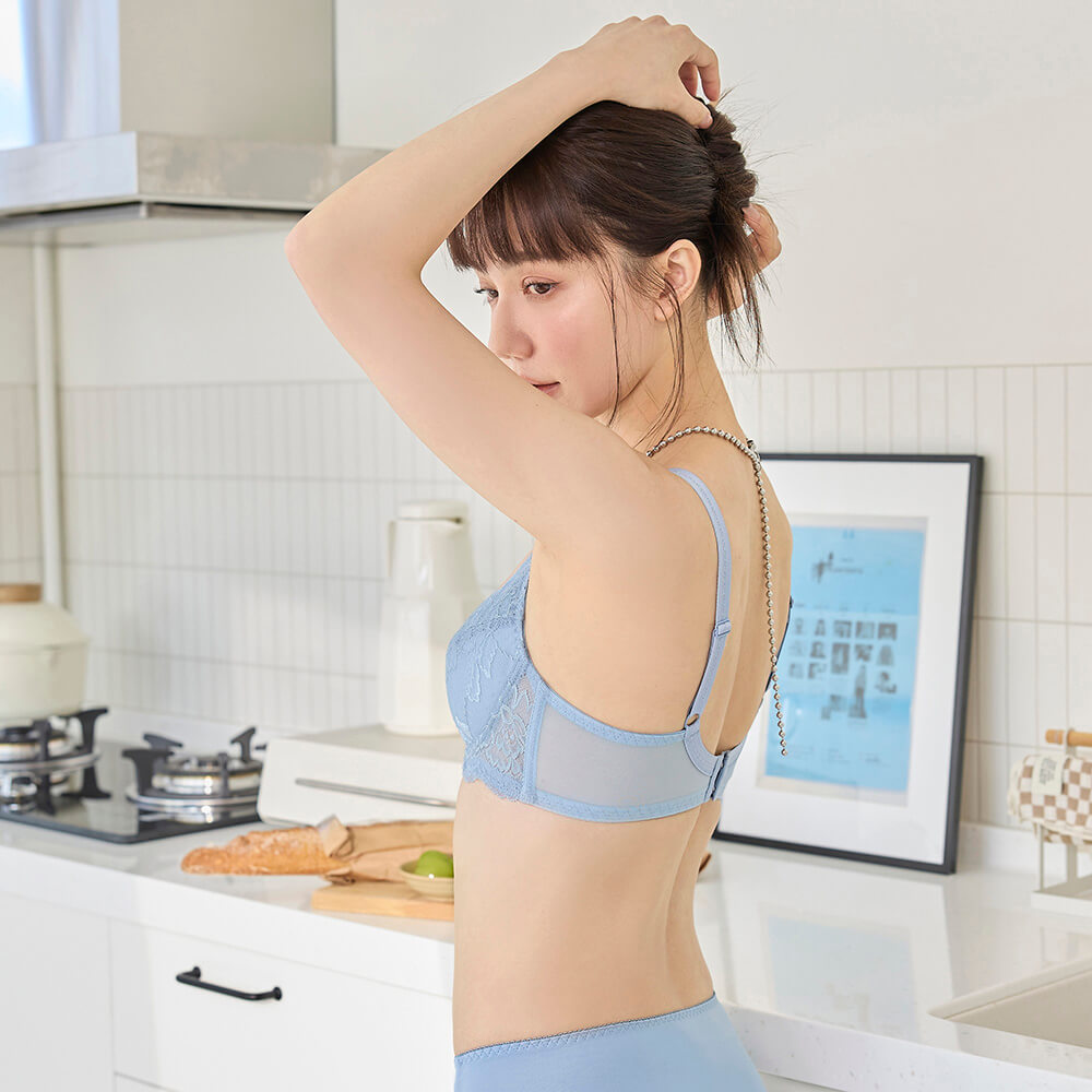 曼黛瑪璉 Mode Marie Bra 【買一送一】Classical 包覆提托胸圍 B-E杯 (霧灰藍) (不設門市購買)