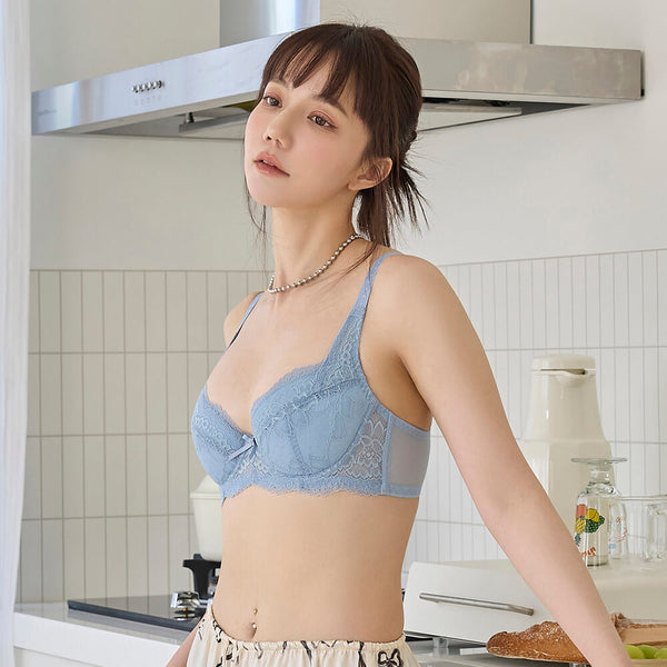 曼黛瑪璉 Mode Marie Bra 【買一送一】Classical 包覆提托胸圍 B-E杯 (霧灰藍) (不設門市購買)
