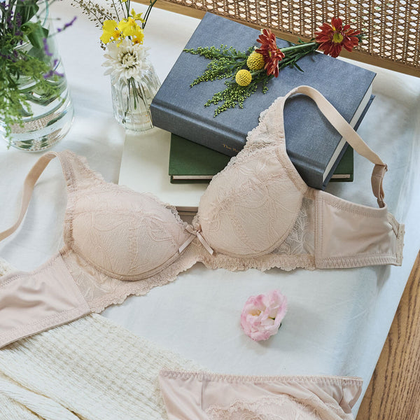 曼黛瑪璉 Mode Marie Bra 【舒適無壓】無鋼圈胸圍 B-E杯 (花漾膚)