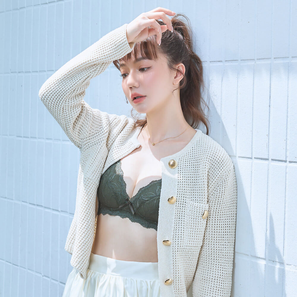 曼黛瑪璉 Mode Marie Bra 【舒適無壓】無鋼圈胸圍 B-E杯 (深地綠)