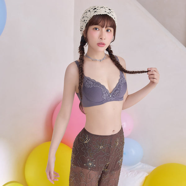 【沁涼Push-Up】啵提 集中胸圍 A-F杯 (丁香芋)