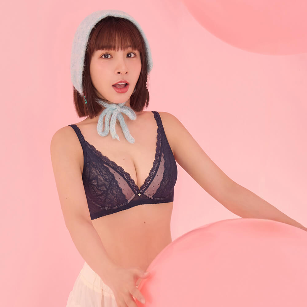 曼黛瑪璉 Mode Marie Bra 【告別空杯】啵提 Push-Up胸圍 B-F杯 (曜石藍)