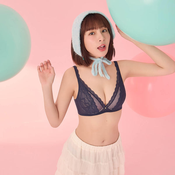 曼黛瑪璉 Mode Marie Bra 【告別空杯】啵提 Push-Up胸圍 B-F杯 (曜石藍)