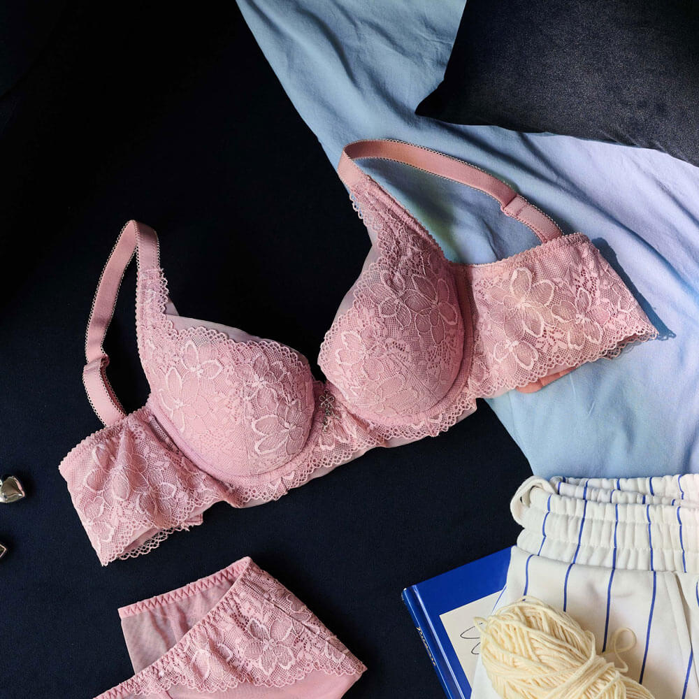 【安心穩定】啵提 包覆副乳胸圍 B-G杯 (溫潤粉)