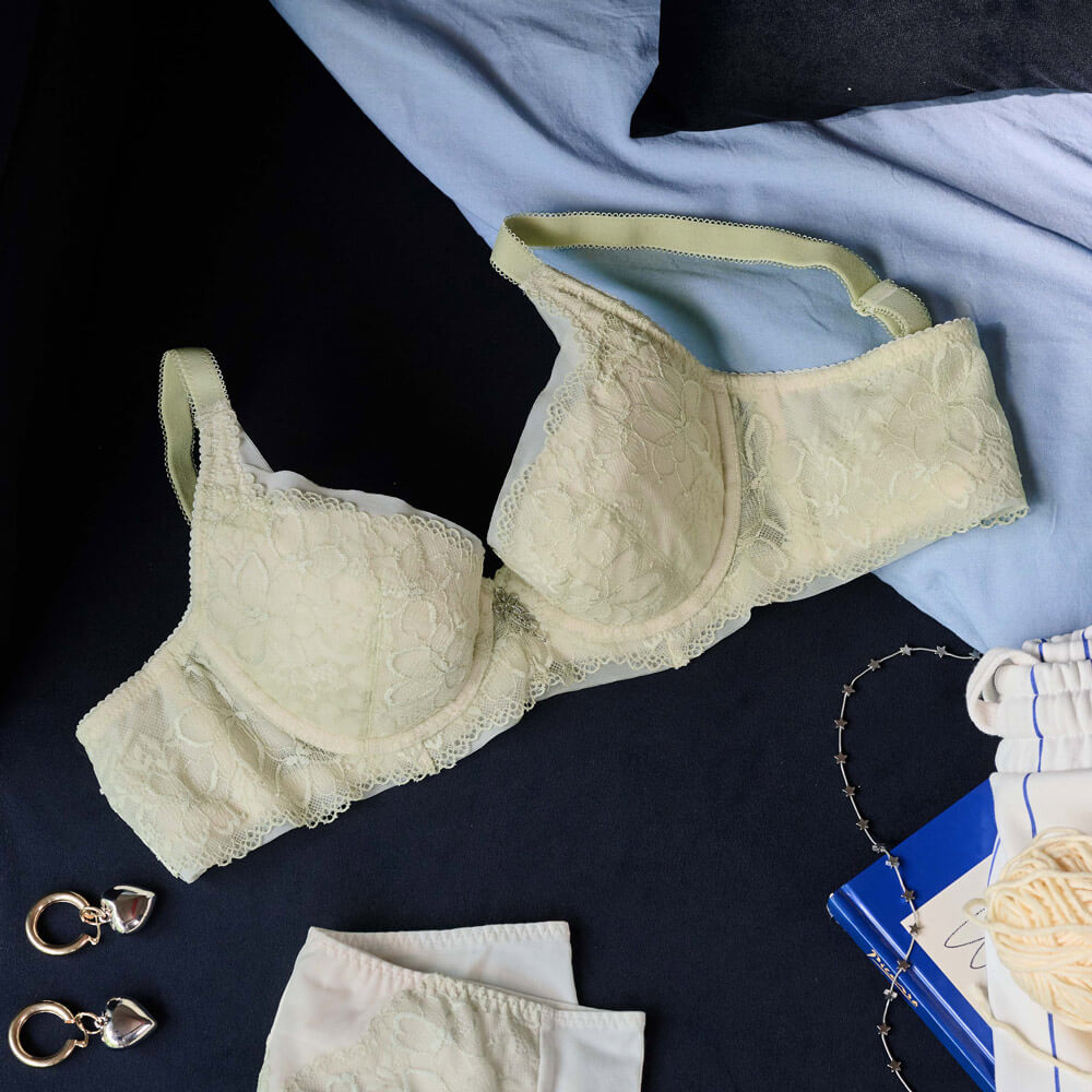 【安心穩定】啵提 包覆副乳胸圍 B-G杯 (蘋果綠)