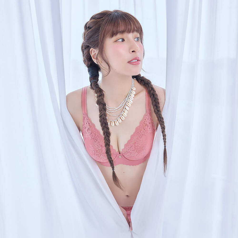 曼黛瑪璉 Mode Marie Bra 【顯瘦不顯胸】美G啵提 胸圍 C-G杯 (柔霧粉)