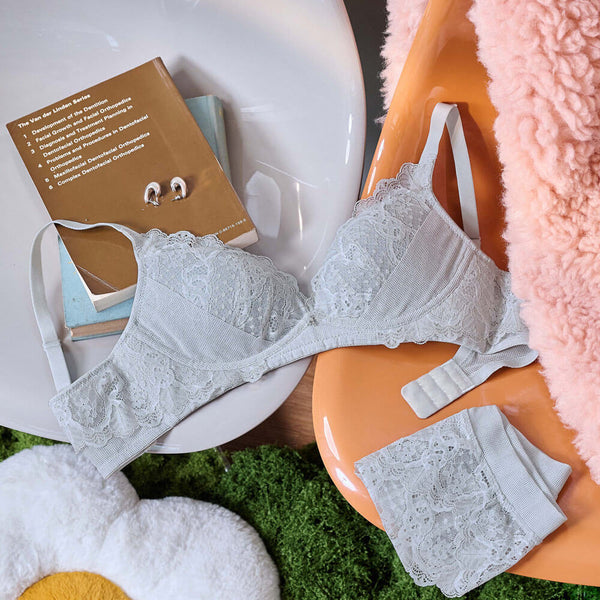 【輕量無壓】無鋼圈胸圍 B-E杯 (柔霧灰)