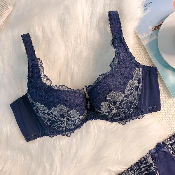 曼黛瑪璉 Mode Marie Bra 【買一送一】Hibra胸圍 B-F杯 (雅致藍)